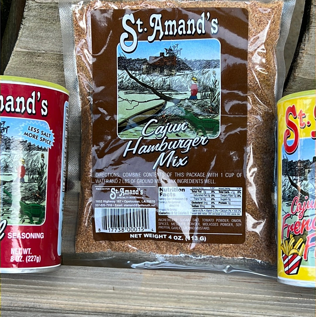 Buy 3 Special, St. Amand’s Cajun Hamburger Mix, Cajun Special No MSG & French Fry Seasoning