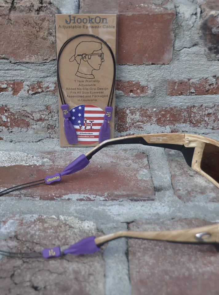 Hook On Purple Adjustable Eyewear cables