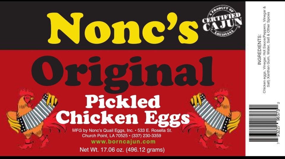 Nonc’s Pickled Chicken Eggs Original 16oz 79322796573