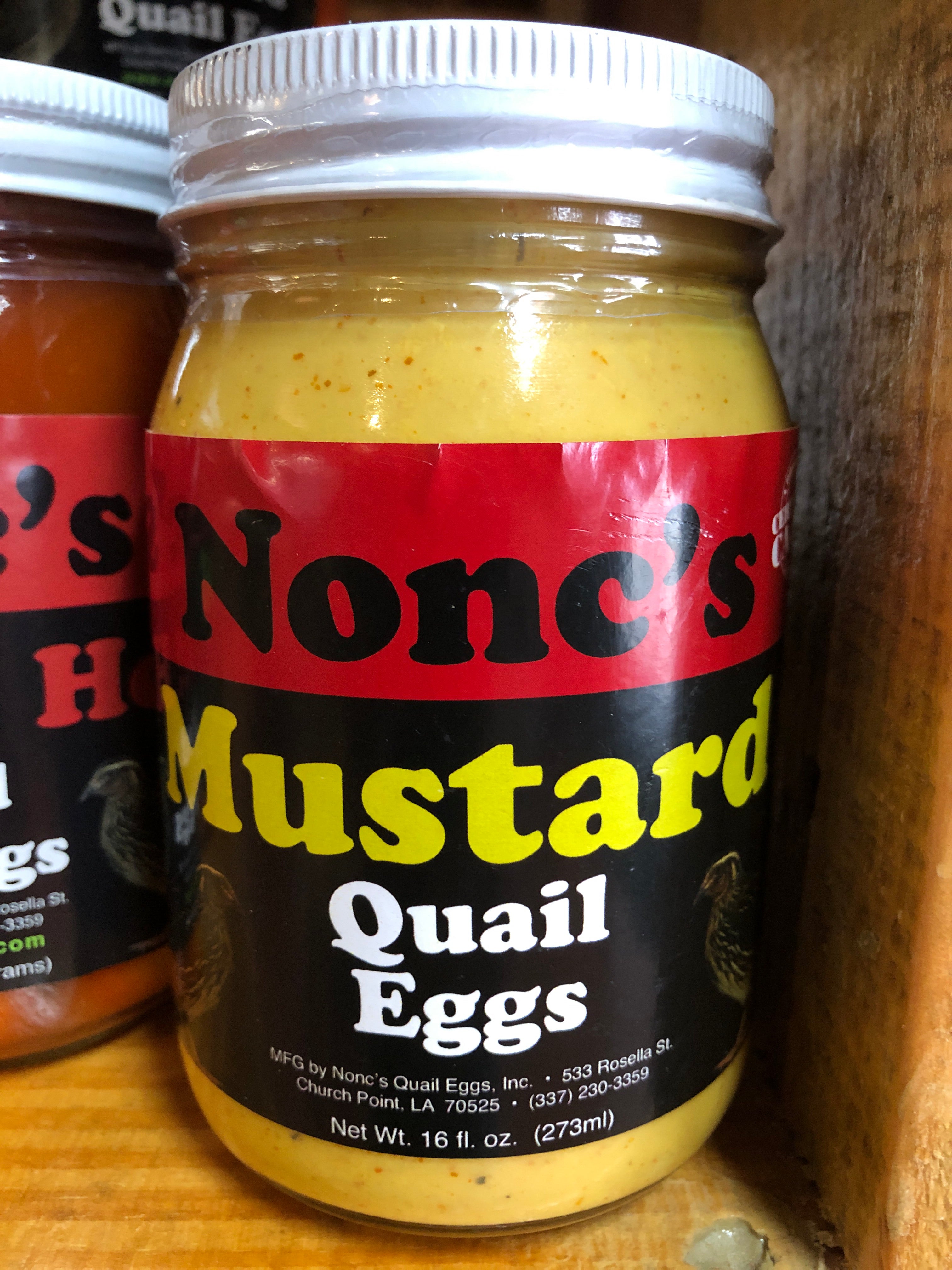 Nonc’s Pickled Quail Eggs Mustard 16oz 610074064107